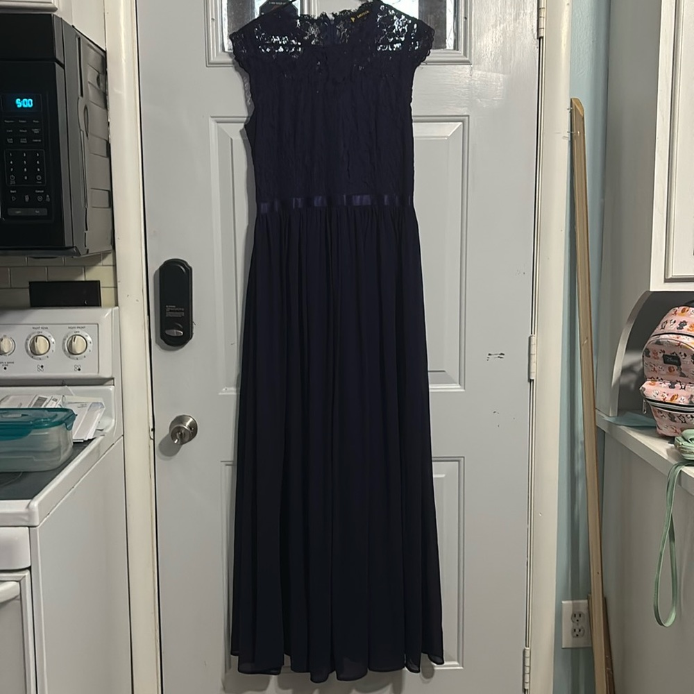 Miusol Women's Formal Floral Lace Evening Party Maxi Dress Size XL Dark Purple